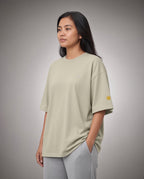 SCRIPT + SUN OVERSIZED TEE - Eucalyptus