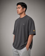 SCRIPT + SUN OVERSIZED TEE - Black
