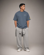 SCRIPT + SUN OVERSIZED TEE - Indigo