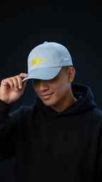 Three Stars & Half-Sun + Script - Cotton Hat - Black
