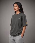 SCRIPT + SUN OVERSIZED TEE - Black