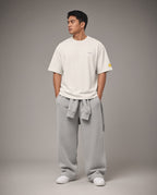 SCRIPT + SUN OVERSIZED TEE - Bone