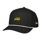 Yellow Gold Jeepney + Script - Rope Hat - Green/White