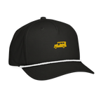 Yellow Gold Jeepney + Script - Rope Hat - Green/White