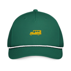 Yellow Gold Jeepney + Script - Rope Hat - Green/White