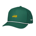 Yellow Gold Jeepney + Script - Rope Hat - Green/White