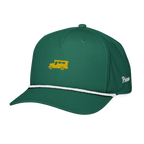 Yellow Gold Jeepney + Script - Rope Hat - Green/White
