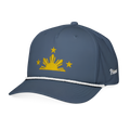 Three Stars & Half-Sun + Script - Rope Hat - Light Blue/White