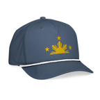 Three Stars & Half-Sun + Script - Rope Hat - Black/White