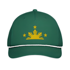 Three Stars & Half-Sun + Script - Rope Hat - Black/White