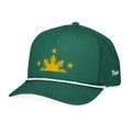 Three Stars & Half-Sun + Script - Rope Hat - Green/White