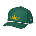 Three Stars & Half-Sun + Script - Rope Hat - Black/White