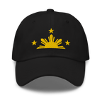 Three Stars & Half-Sun + Script - Cotton Hat - Black