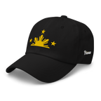 Three Stars & Half-Sun + Script - Cotton Hat - Black