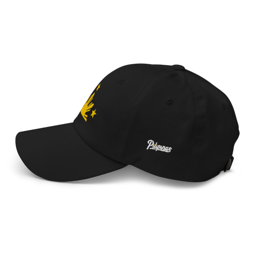 Three Stars & Half-Sun + Script - Cotton Hat - Black