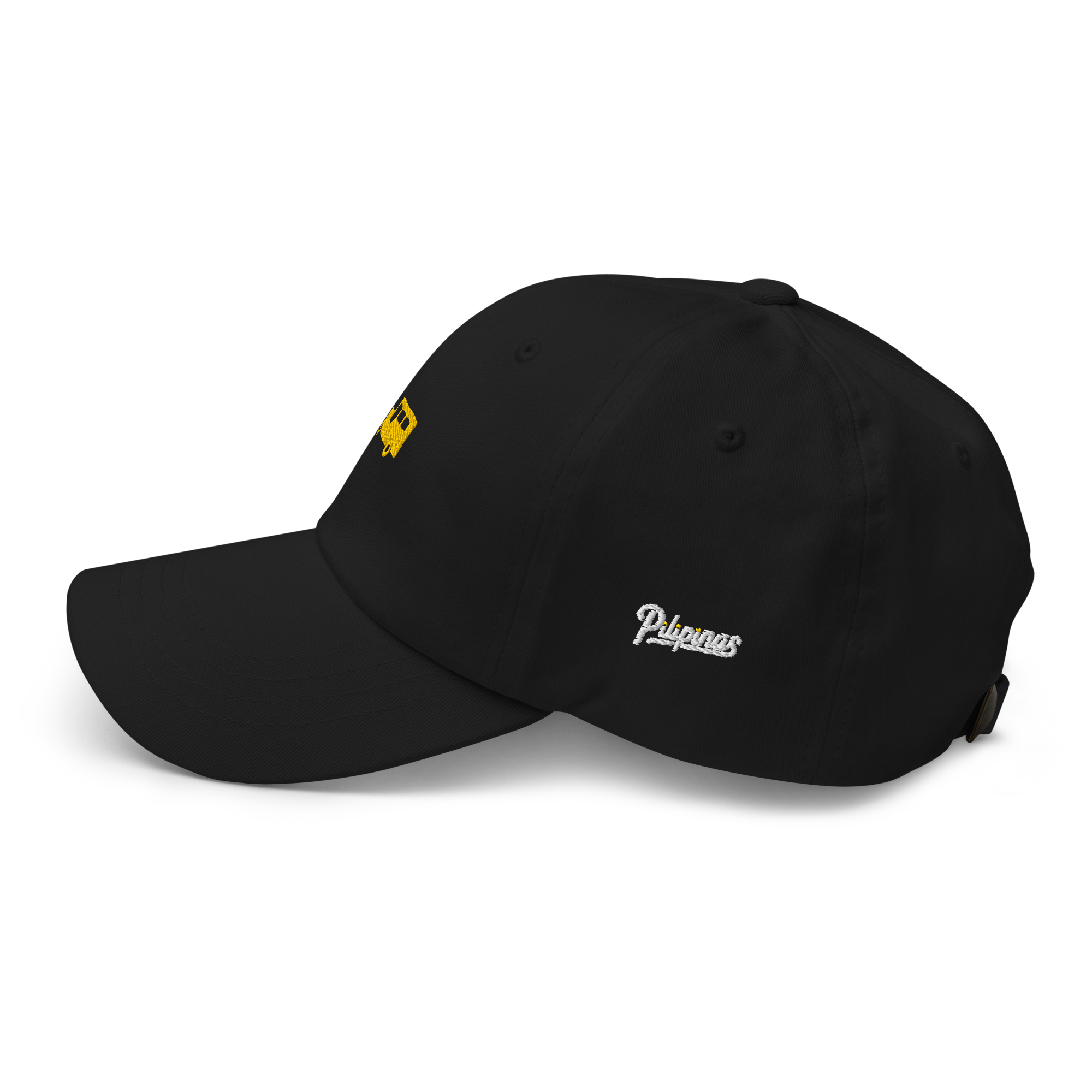 Yellow Gold Jeepney + Pilipinas Script on cotton hat - Navy
