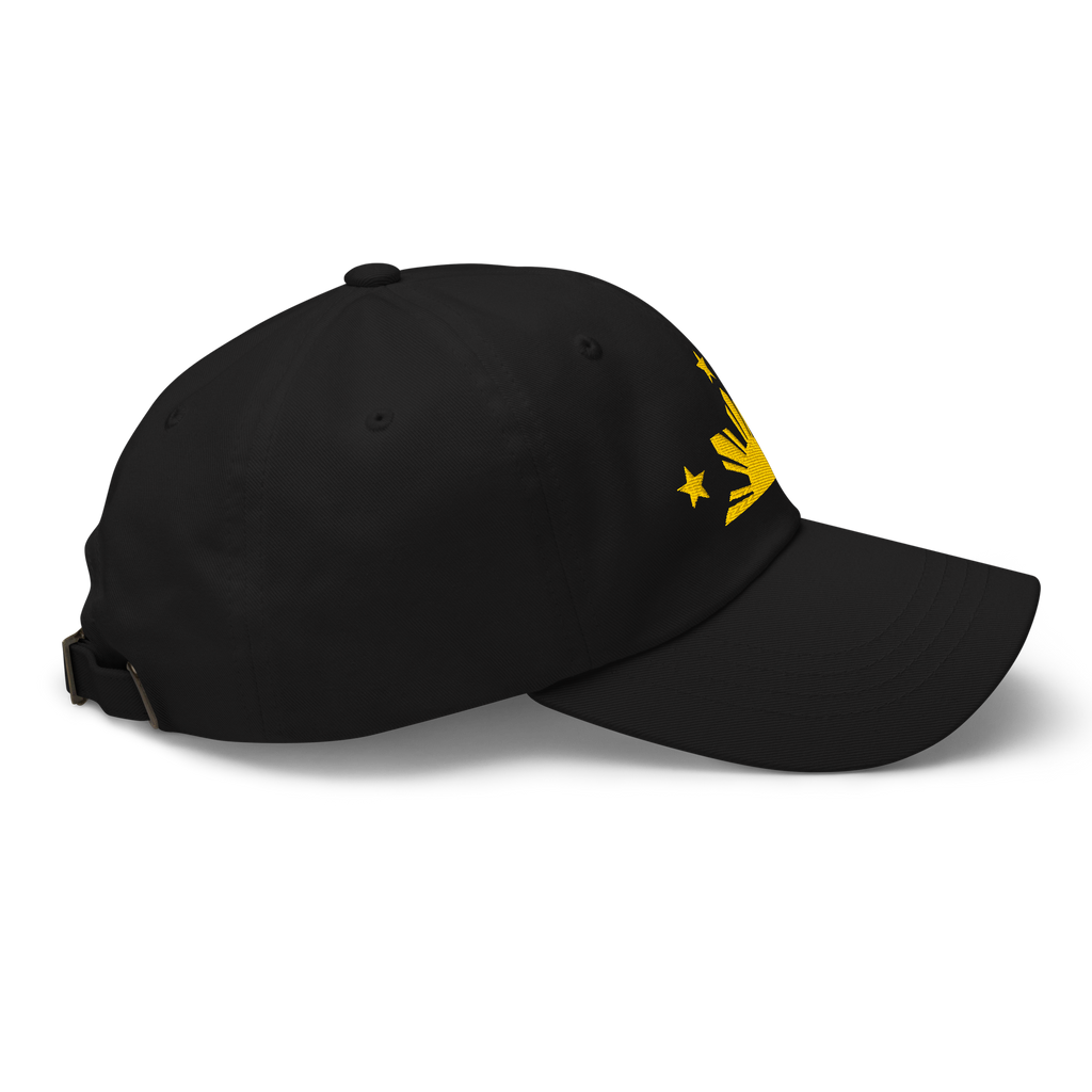 Three Stars & Half-Sun + Script - Cotton Hat - Black