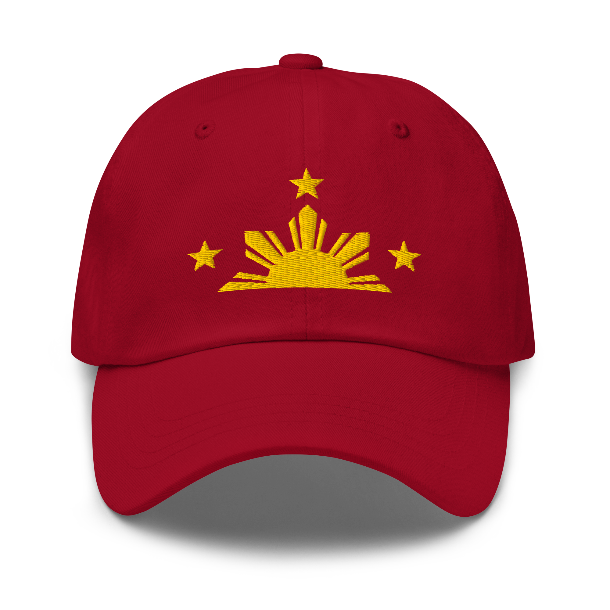 Three Stars & Half-Sun + Script - Cotton Hat - White