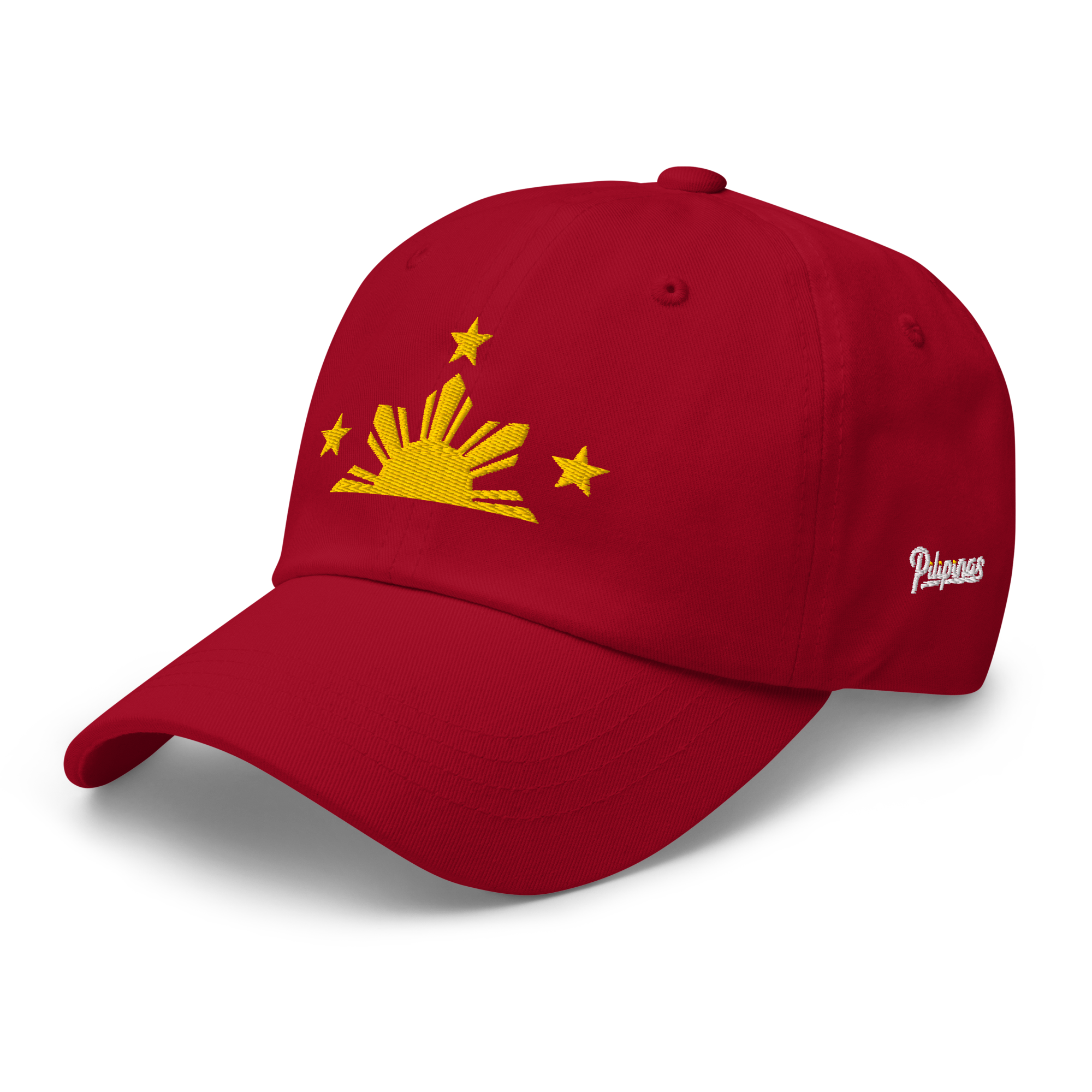 Three Stars & Half-Sun + Script - Cotton Hat - White