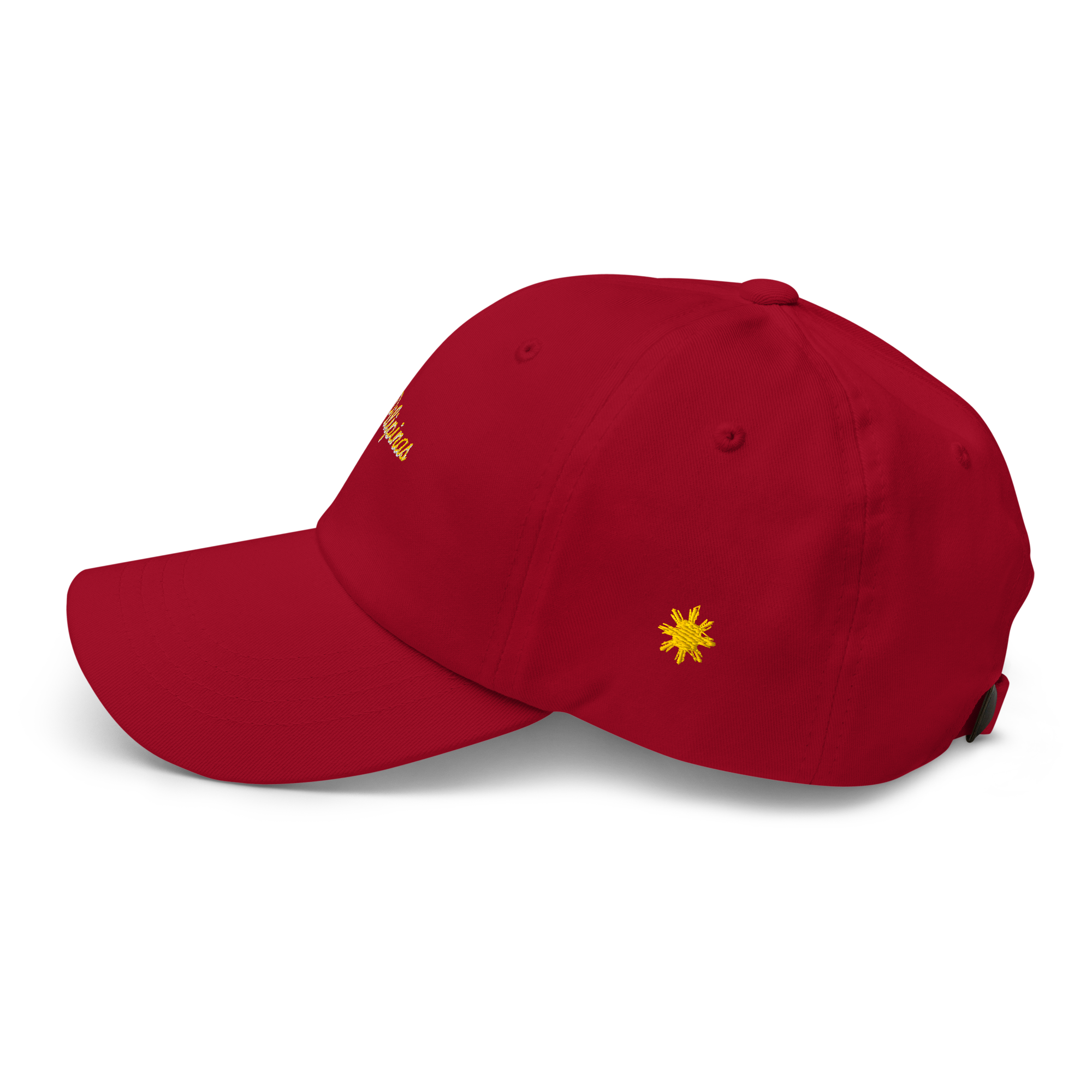 Modern Script + Sun - Cotton Hat - Red
