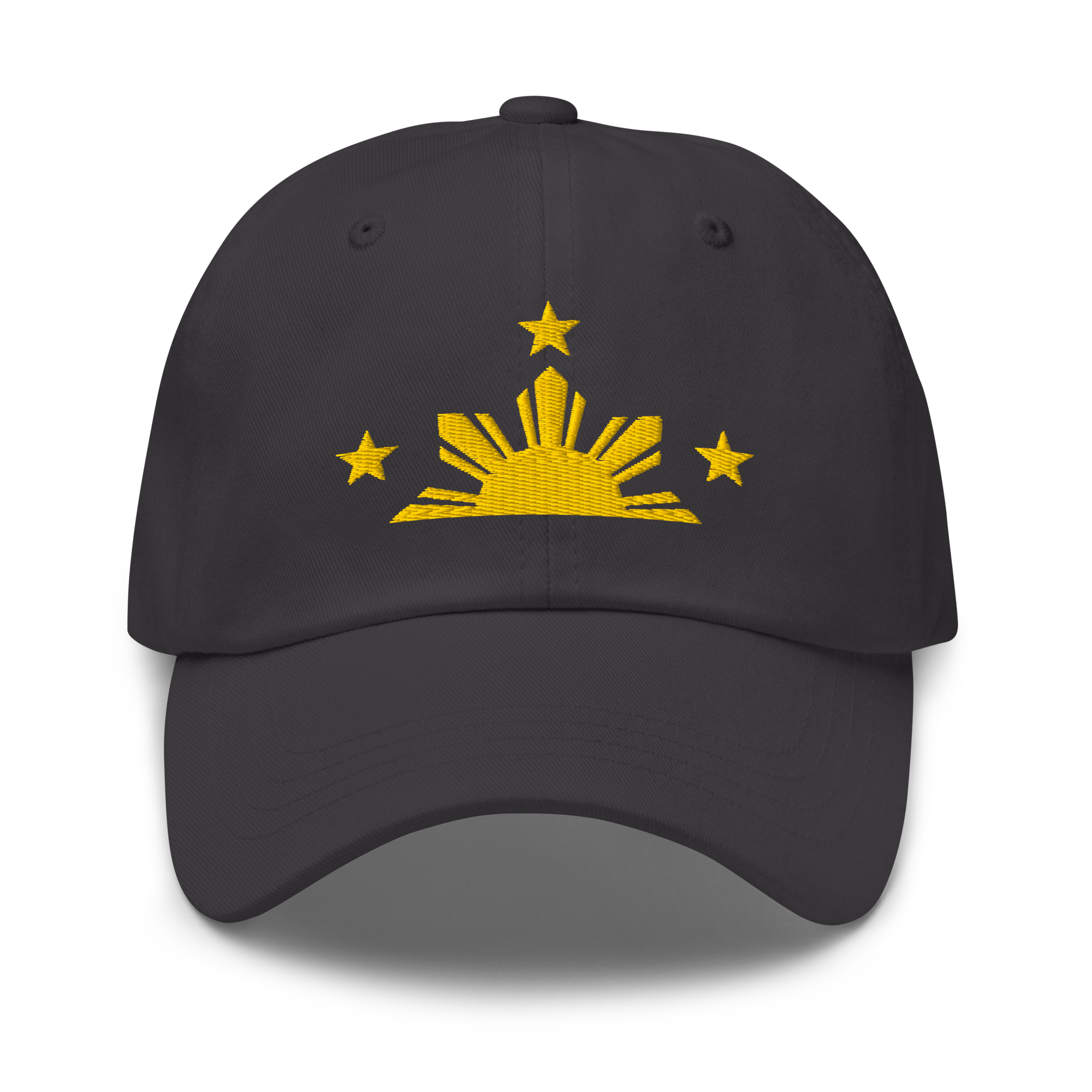 Three Stars & Half-Sun + Script - Cotton Hat - White