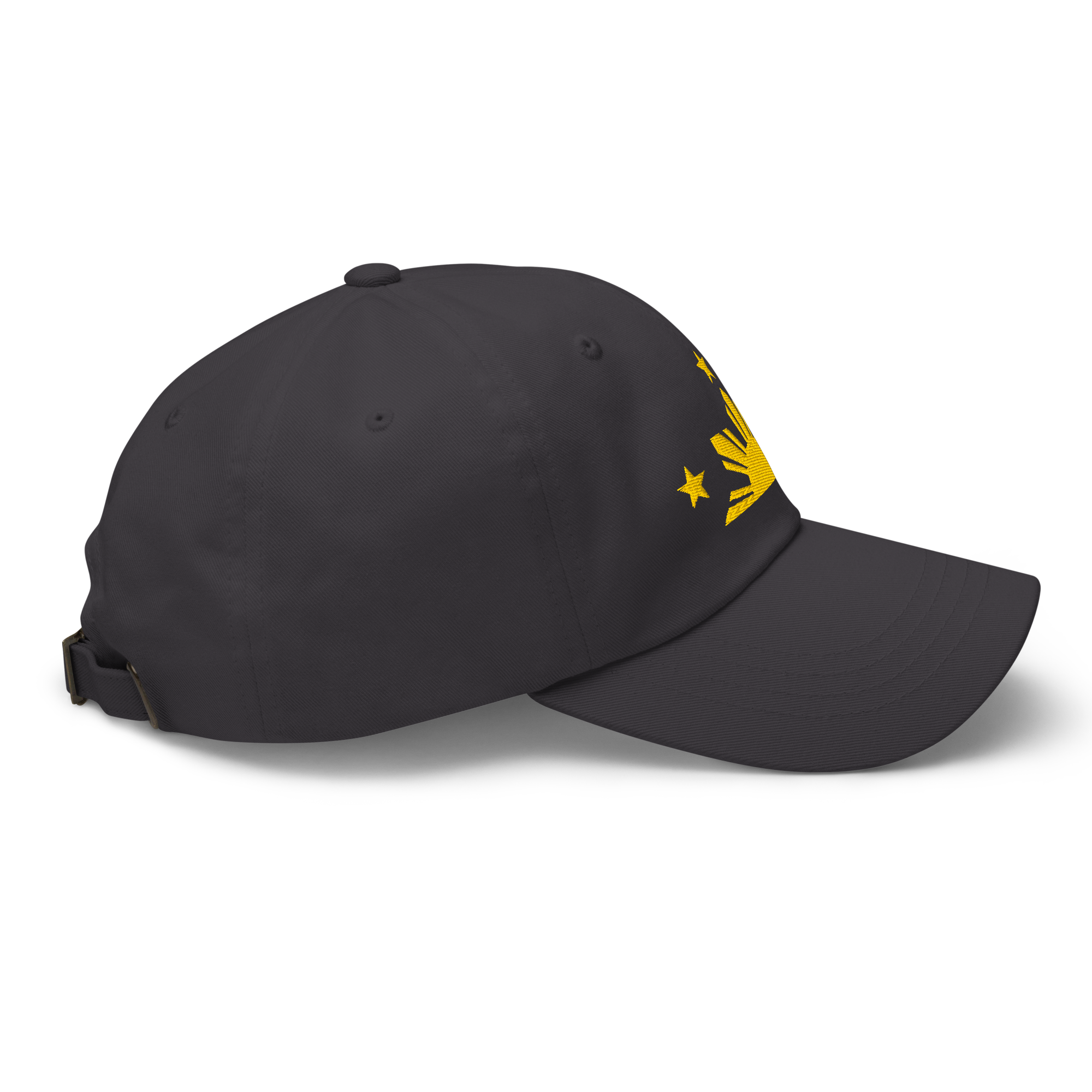 Three Stars & Half-Sun + Script - Cotton Hat - Black
