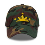 Three Stars & Half-Sun + Script - Cotton Hat - White