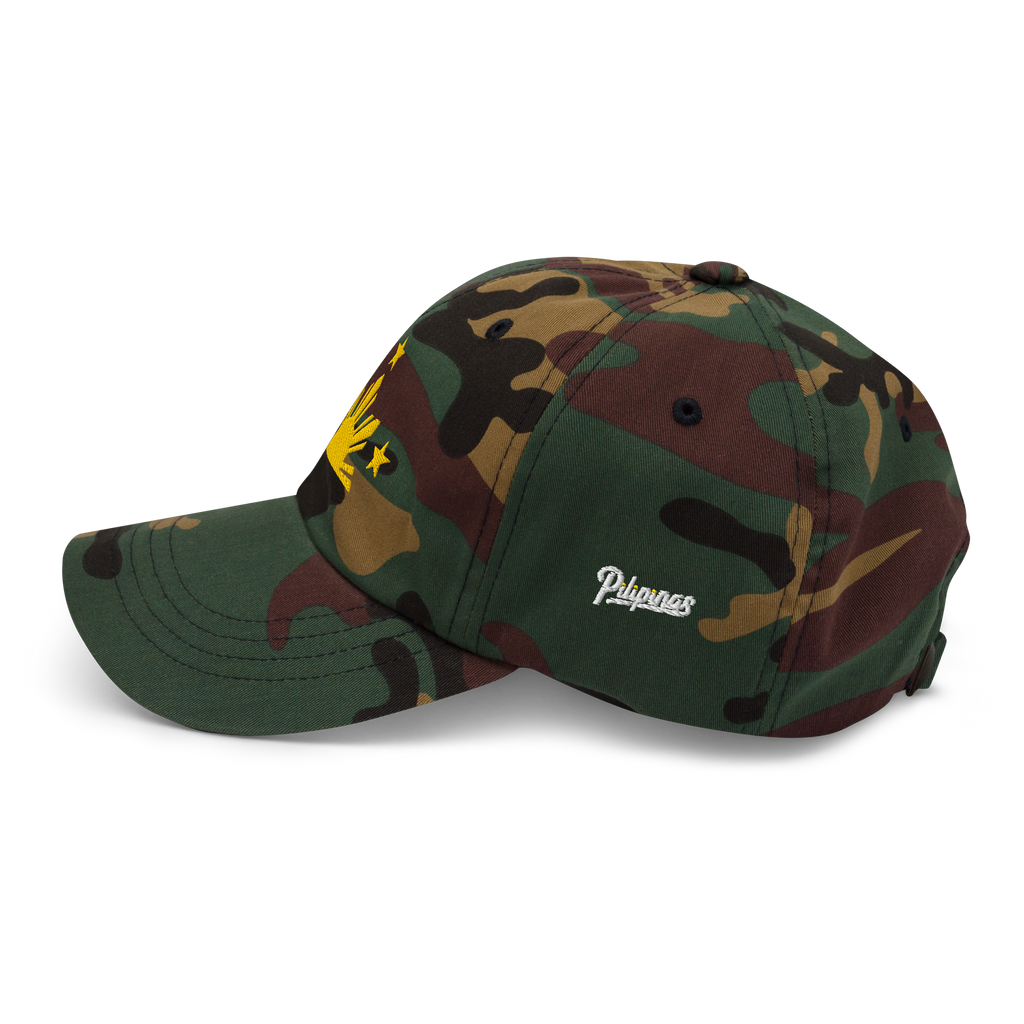 Three Stars & Half-Sun + Script - Cotton Hat - White
