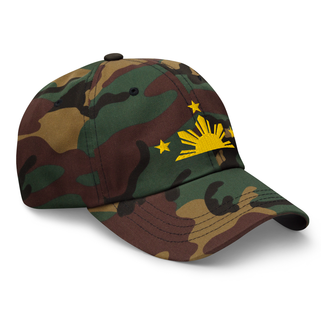 Three Stars & Half-Sun + Script - Cotton Hat - Black