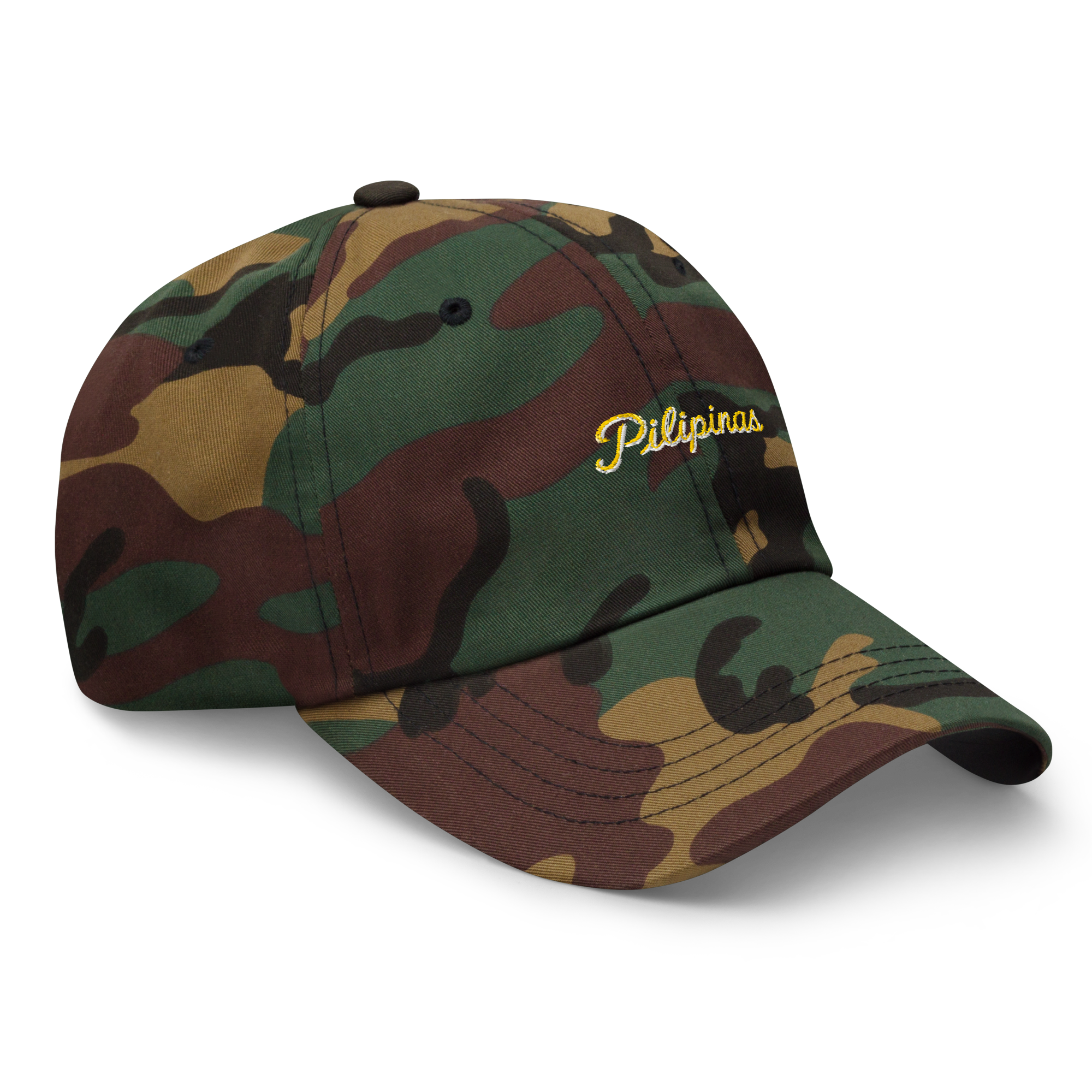 Modern Script + Sun - Cotton Hat - Dark Green