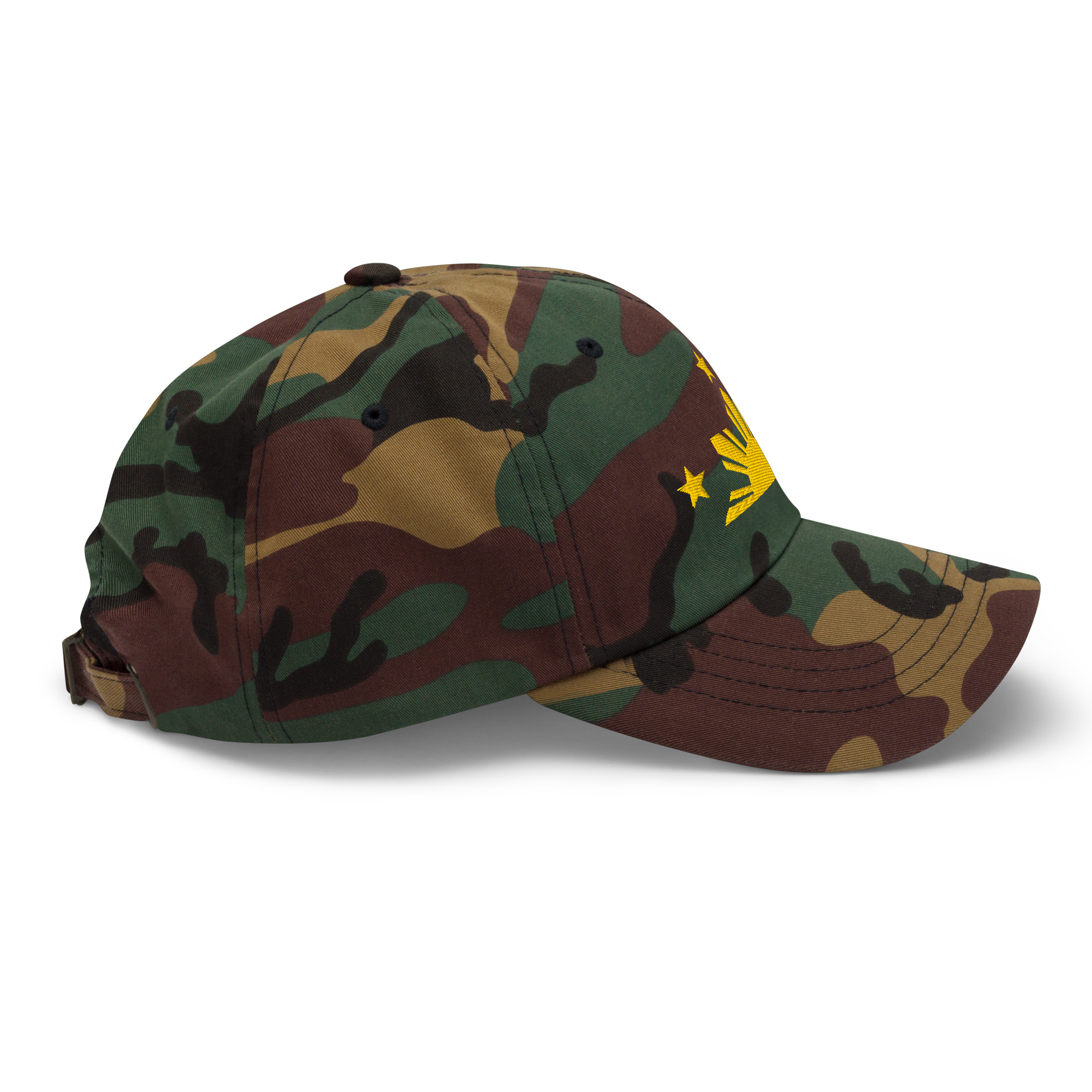 Three Stars & Half-Sun + Script - Cotton Hat - White