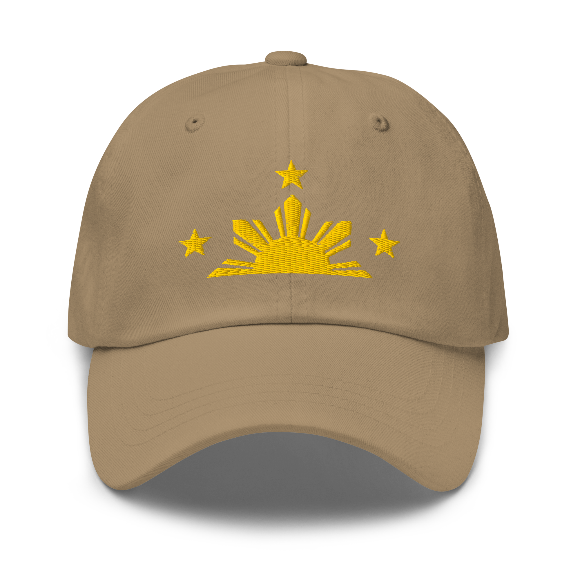 Three Stars & Half-Sun + Script - Cotton Hat - Black