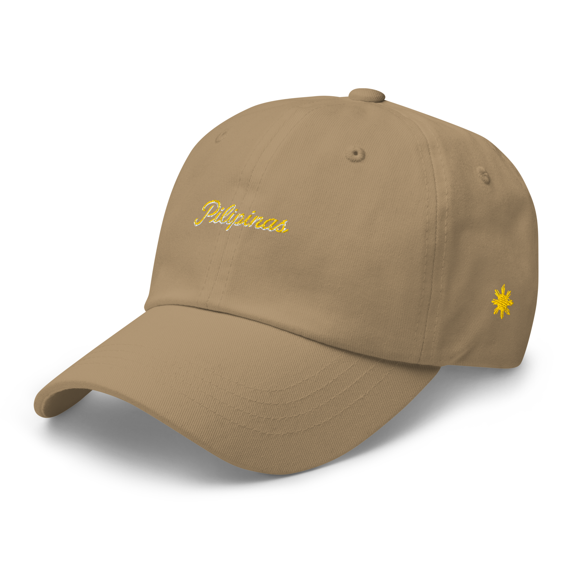 Modern Script + Sun - Cotton Hat - Khaki