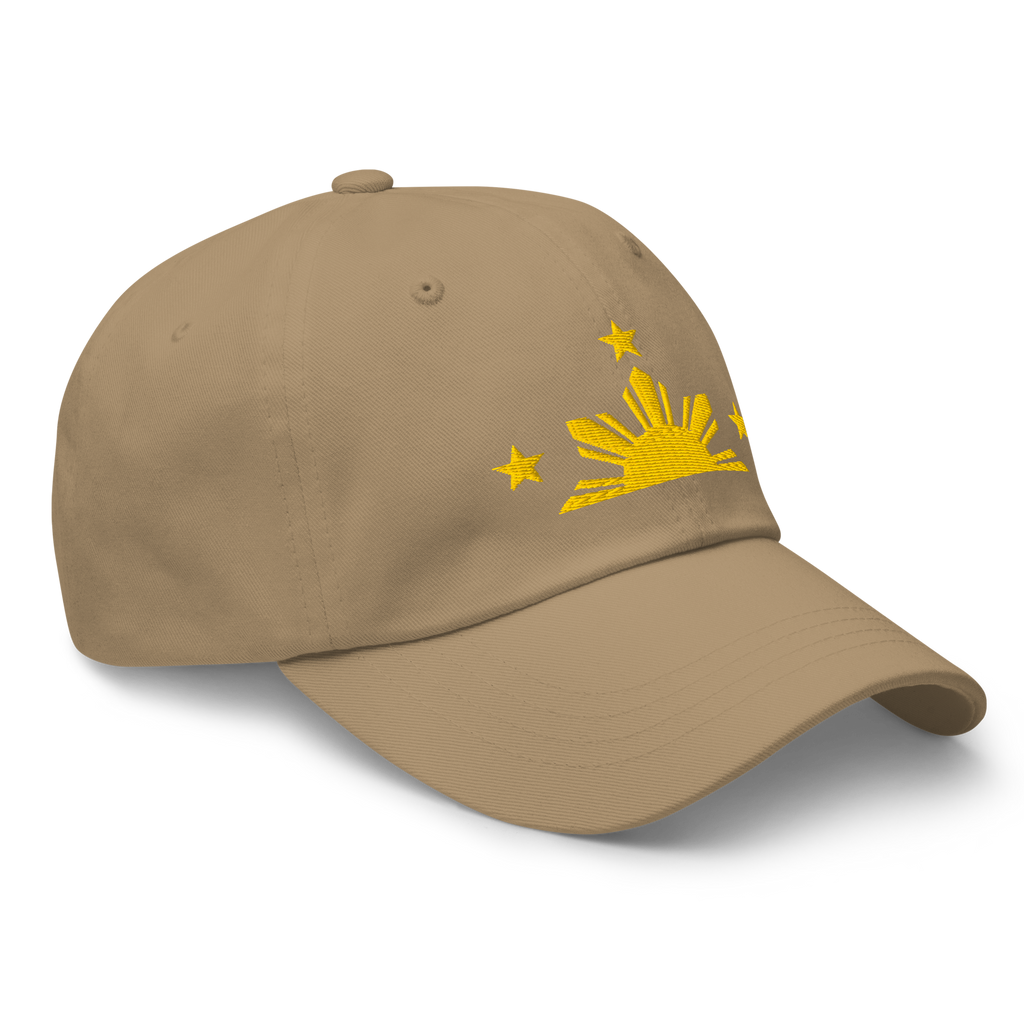Three Stars & Half-Sun + Script - Cotton Hat - White
