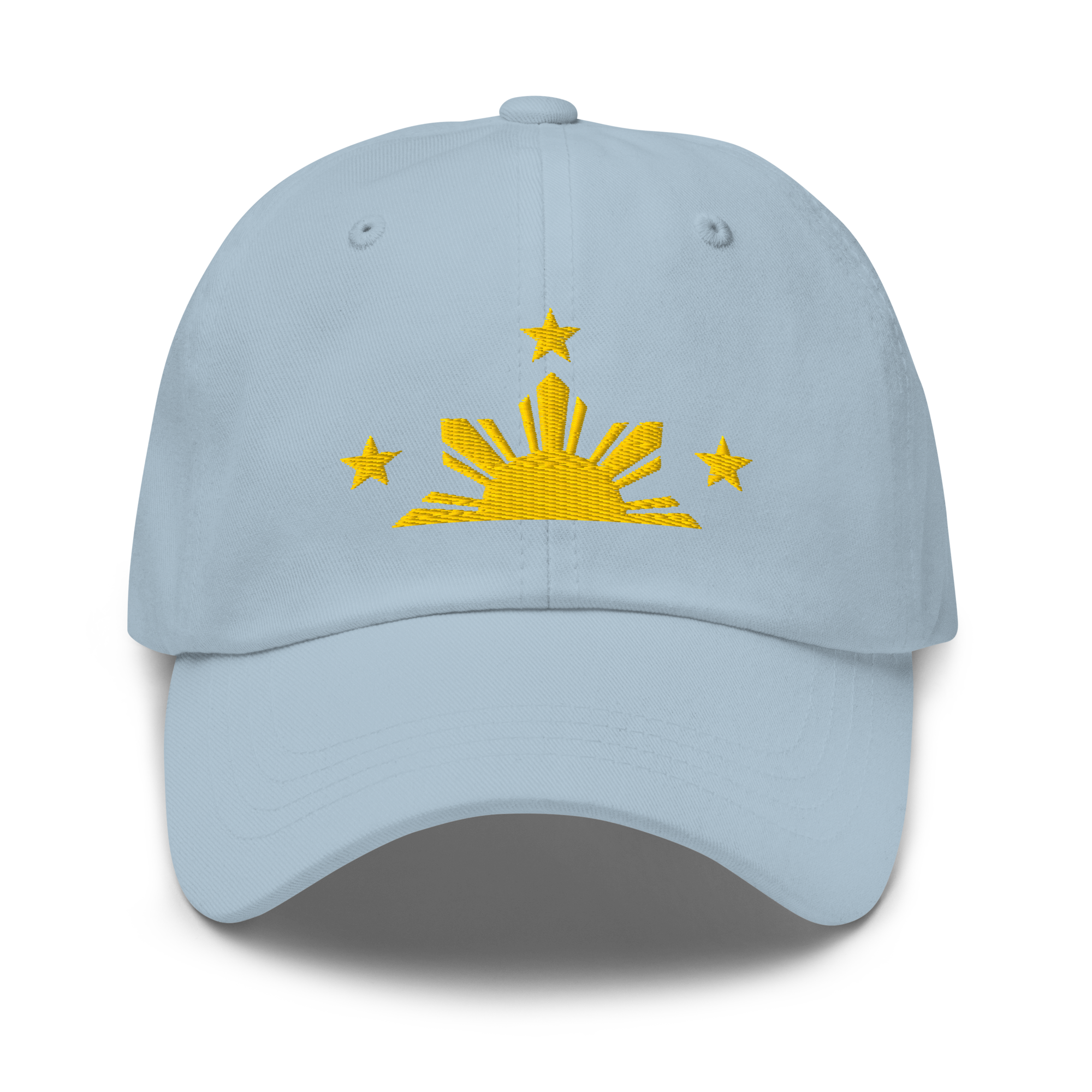 Three Stars & Half-Sun + Script - Cotton Hat - Black