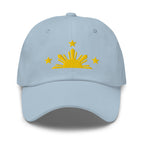 Three Stars & Half-Sun + Script - Cotton Hat - White