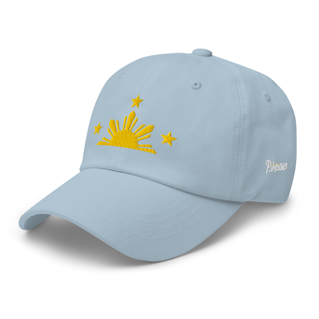 Three Stars & Half-Sun + Script - Cotton Hat - White