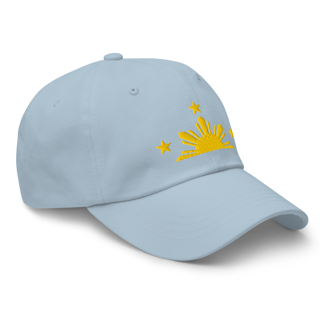 Three Stars & Half-Sun + Script - Cotton Hat - White