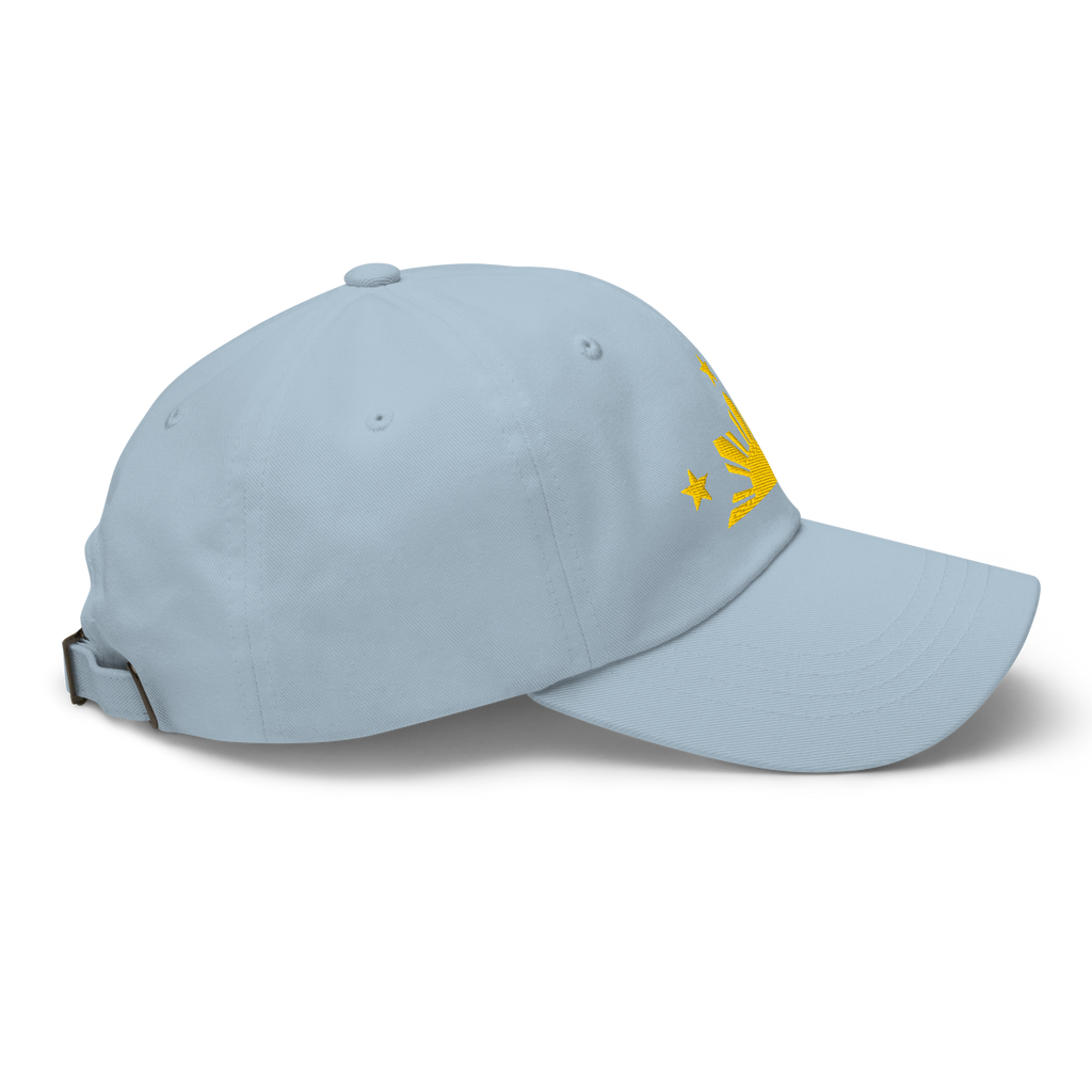 Three Stars & Half-Sun + Script - Cotton Hat - White