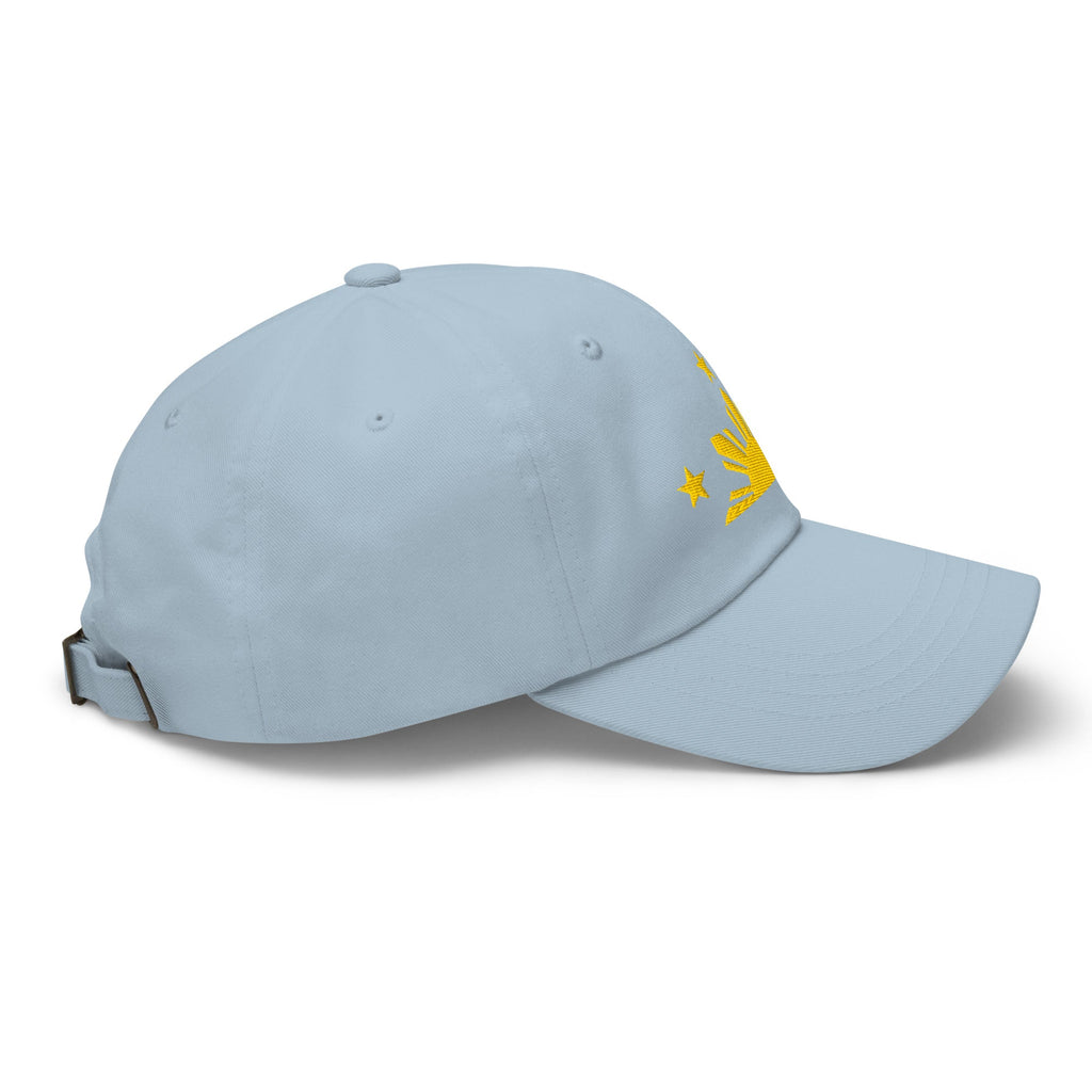 Three Stars & Half-Sun + Script - Cotton Hat - White