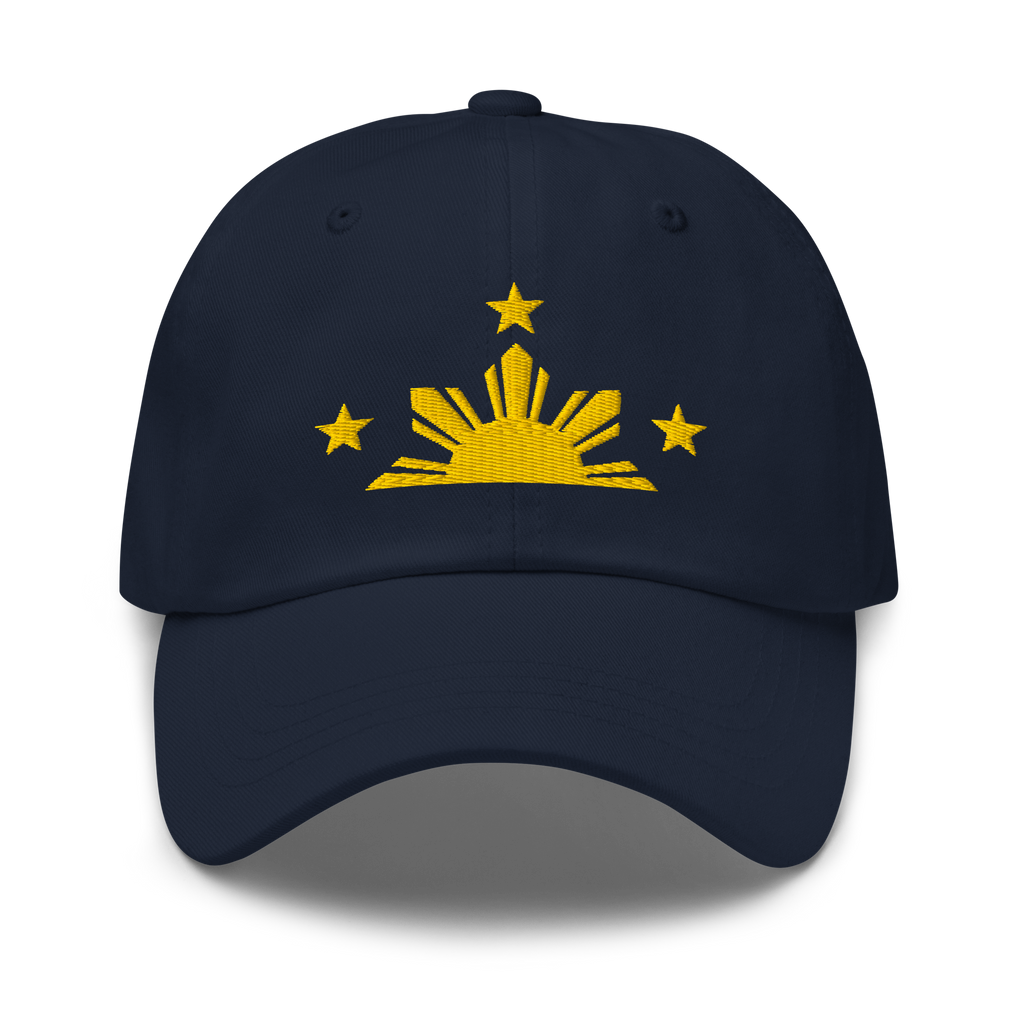 Three Stars & Half-Sun + Script - Cotton Hat - White