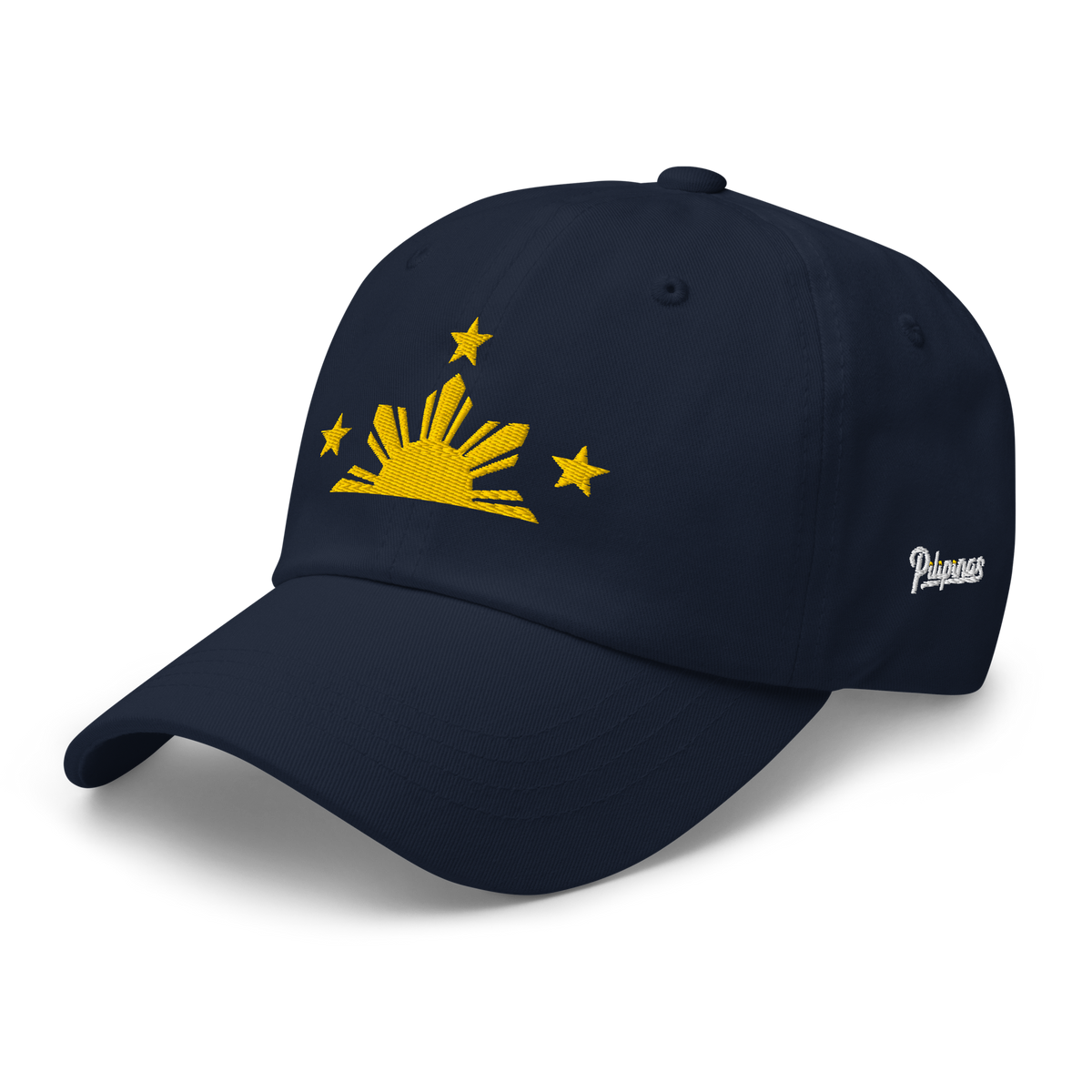 Three Stars & Half-Sun + Script - Cotton Hat - White