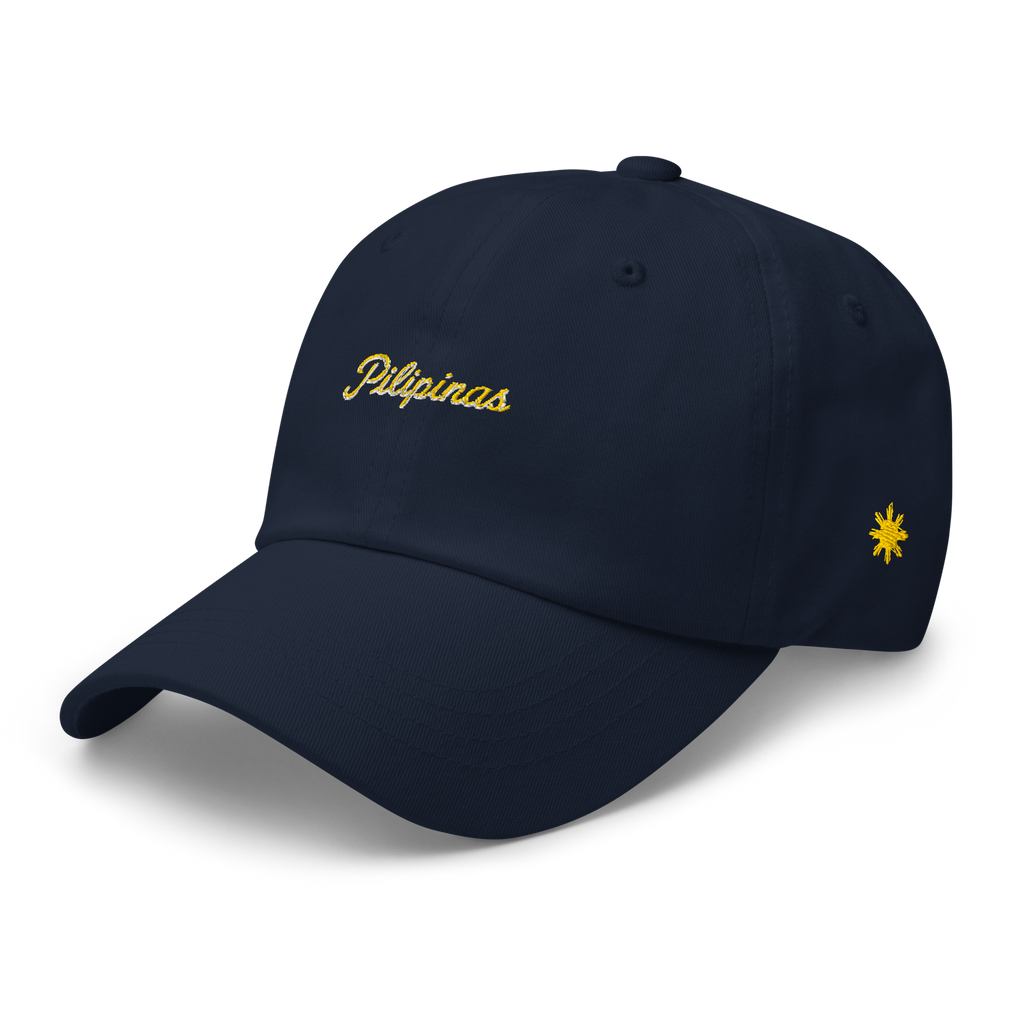 Modern Script + Sun - Cotton Hat - Light Blue