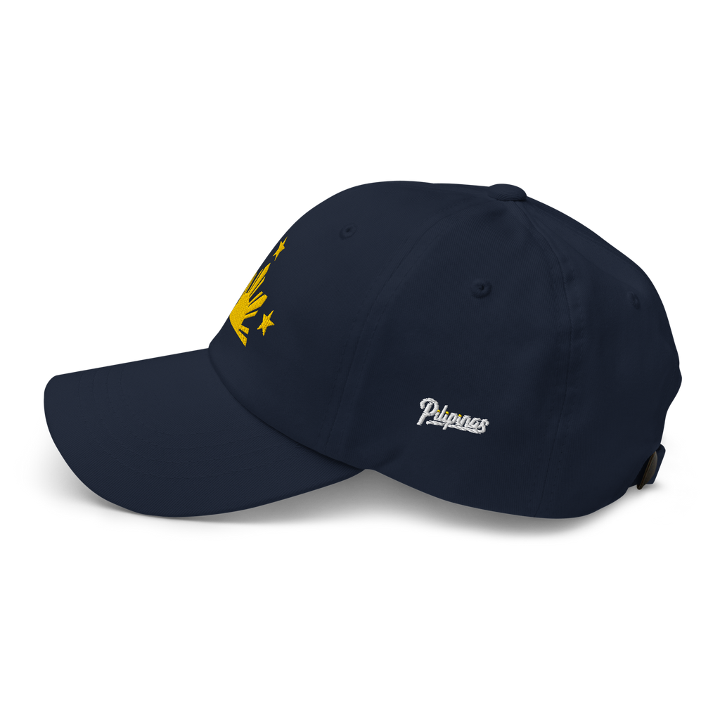 Three Stars & Half-Sun + Script - Cotton Hat - Black