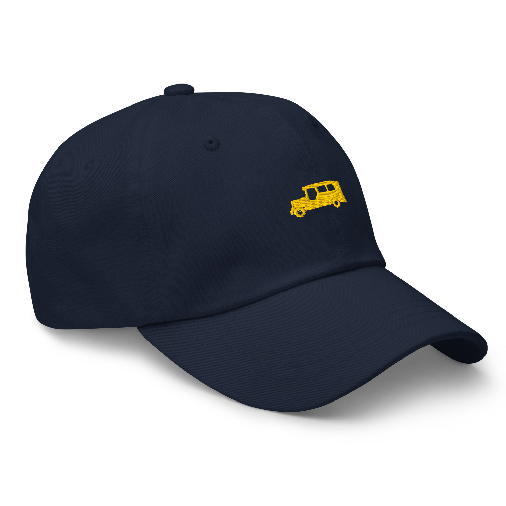 Yellow Gold Jeepney + Pilipinas Script on cotton hat - Navy