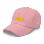 Three Stars & Half-Sun + Script - Cotton Hat - White