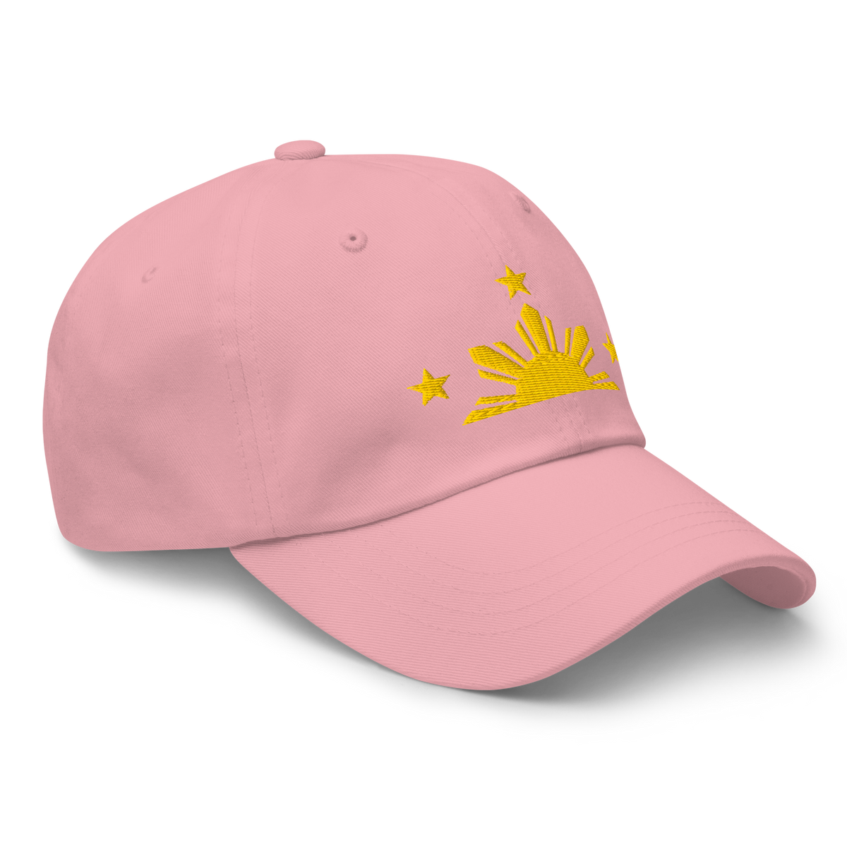 Three Stars & Half-Sun + Script - Cotton Hat - White