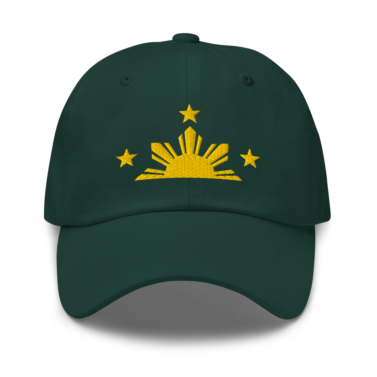 Three Stars & Half-Sun + Script - Cotton Hat - White