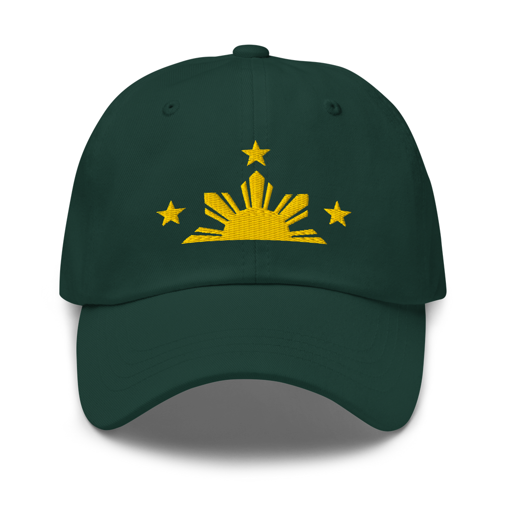 Three Stars & Half-Sun + Script - Cotton Hat - Light Blue