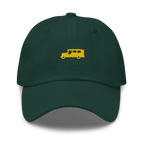 Yellow Gold Jeepney + Pilipinas Script on cotton hat - Dark Green